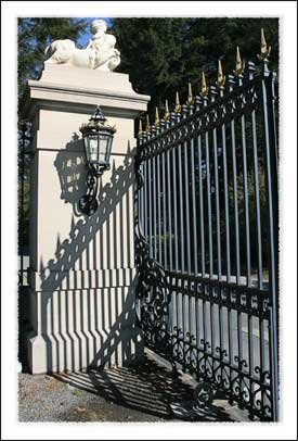 Gate at the entrance of Biltmore House in Asheville NC