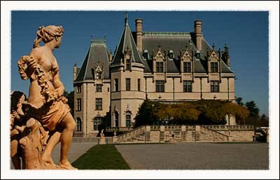 The Biltmore House and Statue