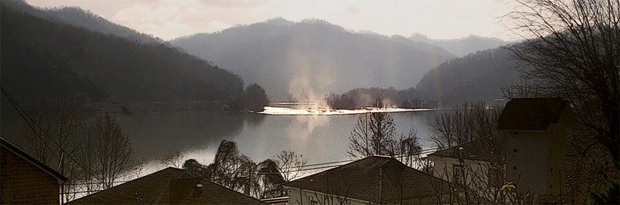 The New River in Gauley Bridge West Virginia