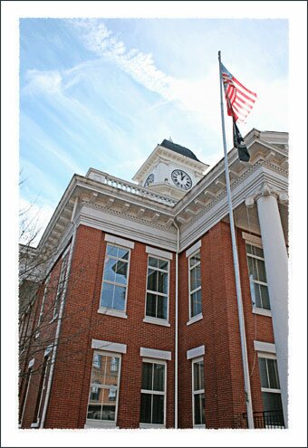 The Washington County Courthouse in Jonesborough Tennessee near Boone North Carolina