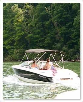 Boats on Watauga Lake Tennessee