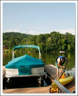 Boats on Watauga Lake Tennessee