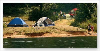 Boats on Watauga Lake Tennessee