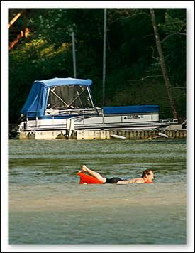 Boats on Watauga Lake Tennessee