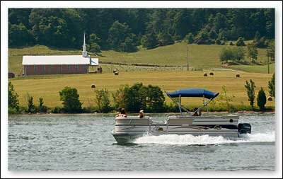 Boats on Watauga Lake Tennessee