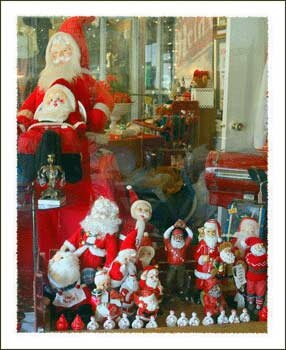 Christmas Display in Downtown Boone North Carolina in the Mountains of North Carolina