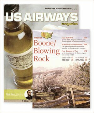 U S Airways In Flight Magazine features Boone North Carolina