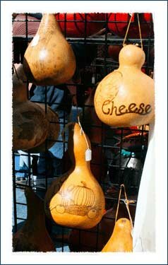 Painted Gourds for sale at the Valle Country Fair in Valle Crucis North Carolina in the Boone North Carolina Mountains