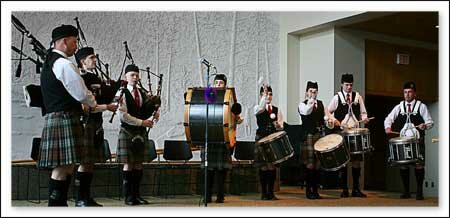 Highlanders Pipe Band at the Diversity Celebration in Boone North Carolina