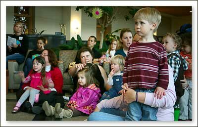 Children watching the Diversity Celebration in Boone North Carolina